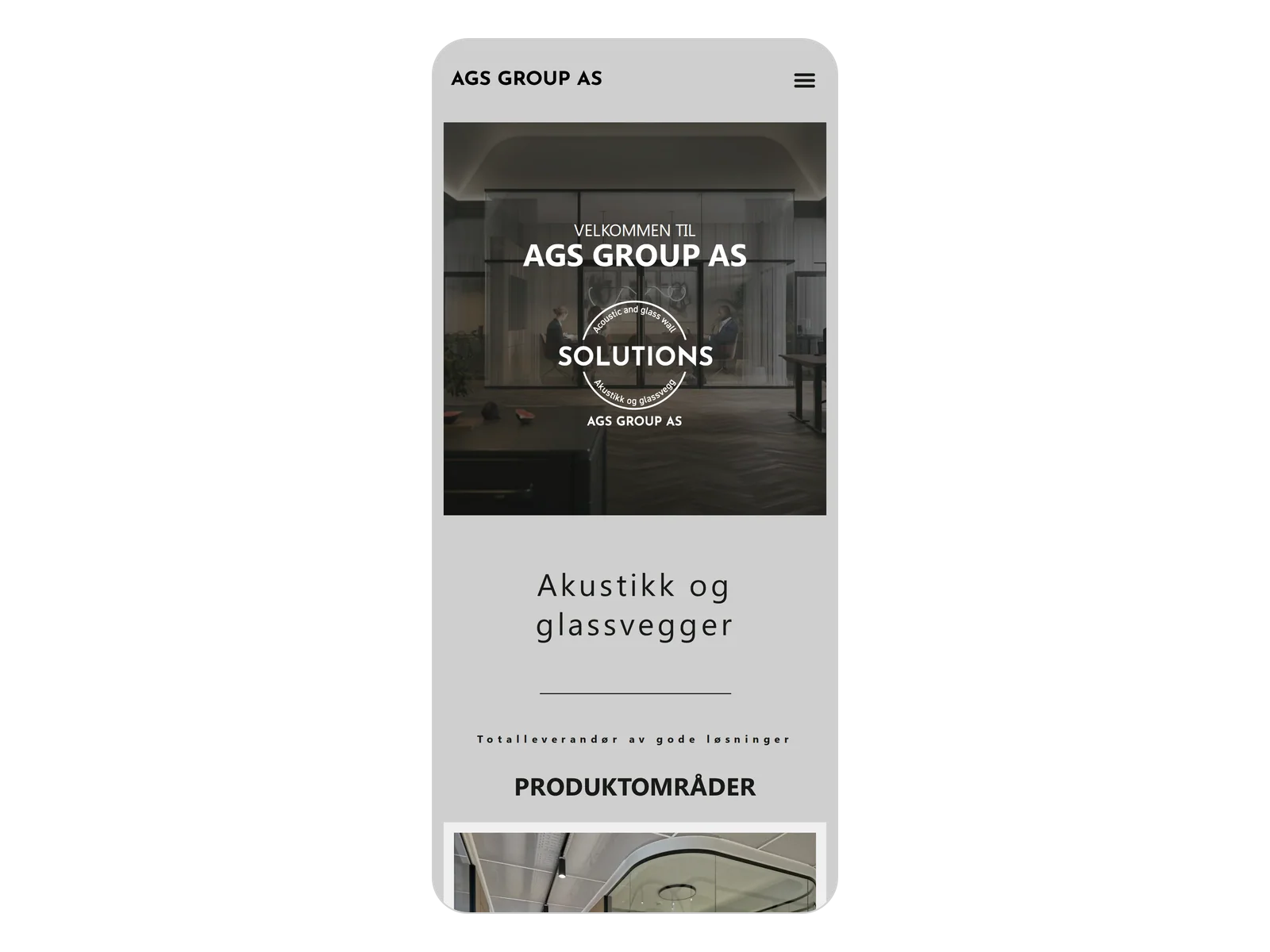 Skjermbilde av agsgroup.no
