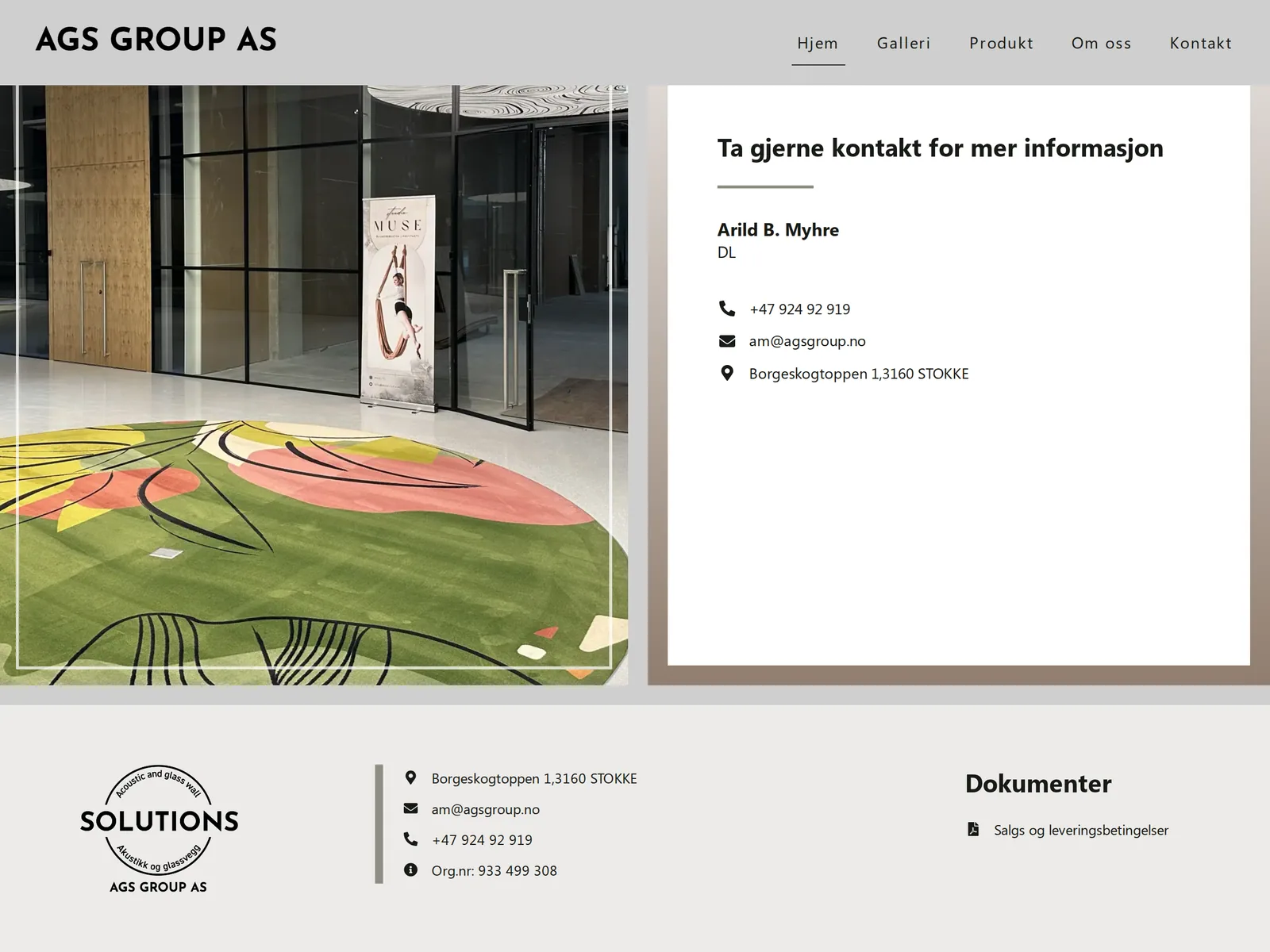 Skjermbilde av agsgroup.no