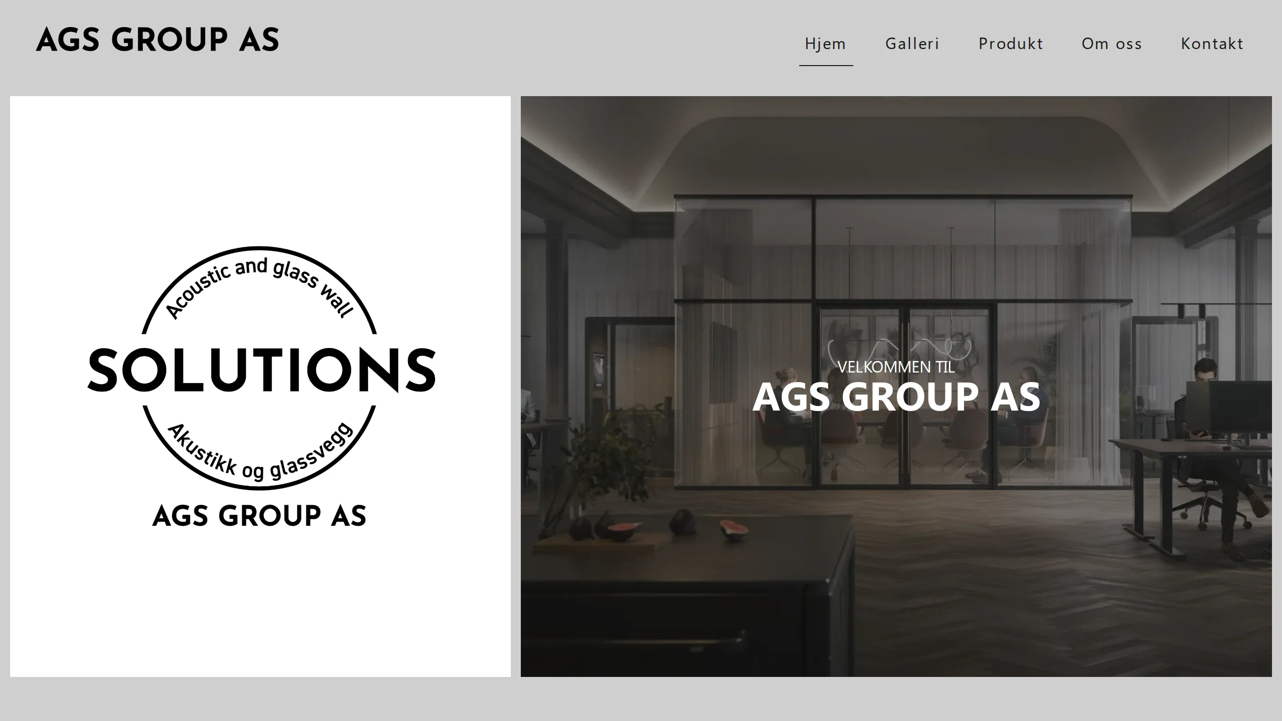 Forsiden på agsgroup.no