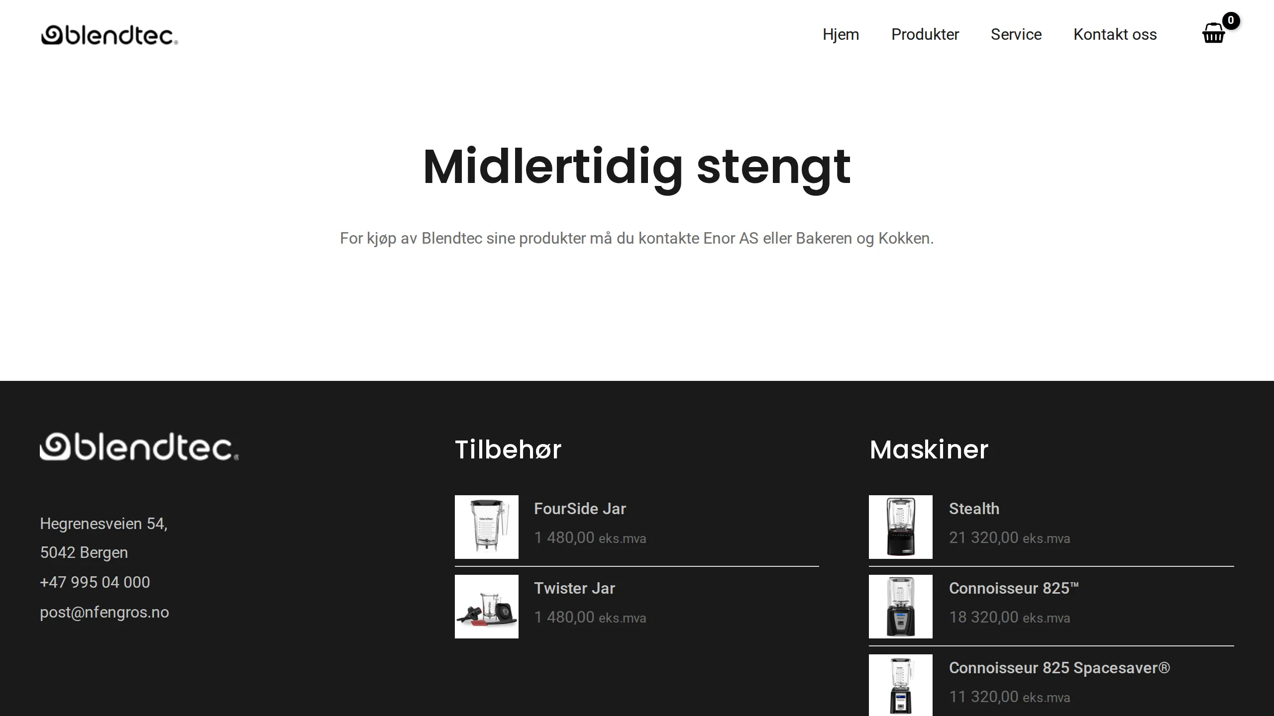 Forsiden på blendtec.no