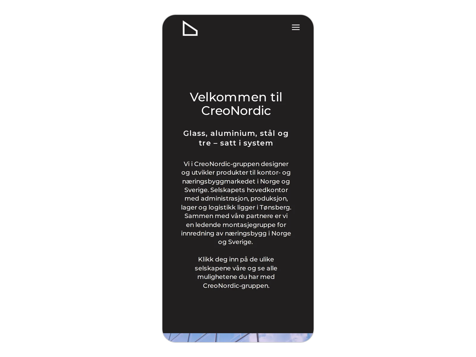 Skjermbilde av creonordic.no