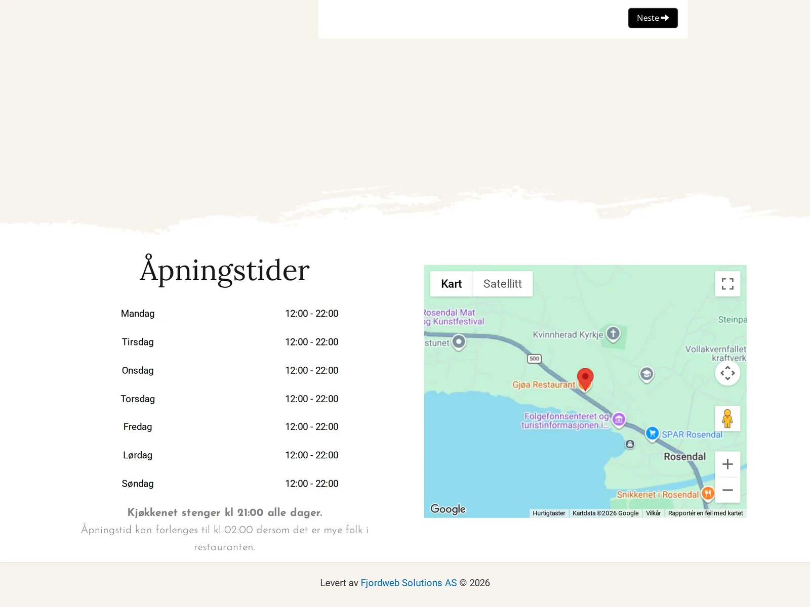 Skjermbilde av gjoa-rosendal.no