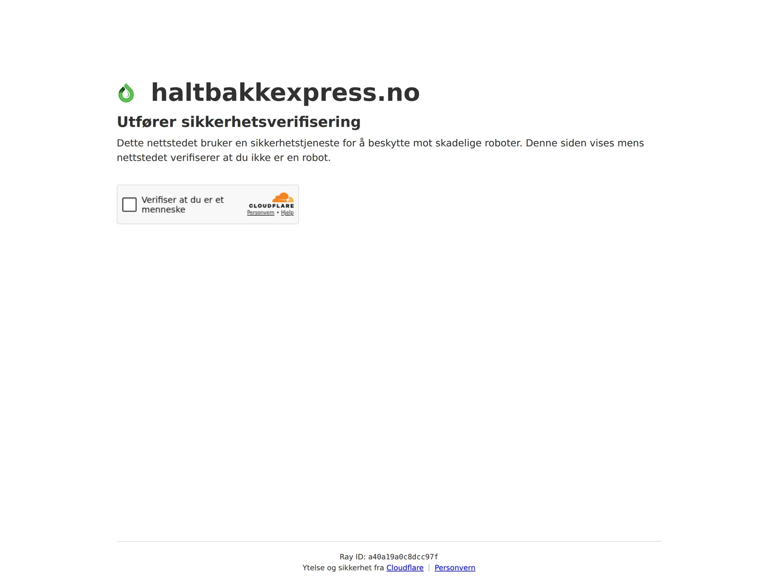 Skjermbilde av haltbakkexpress.no