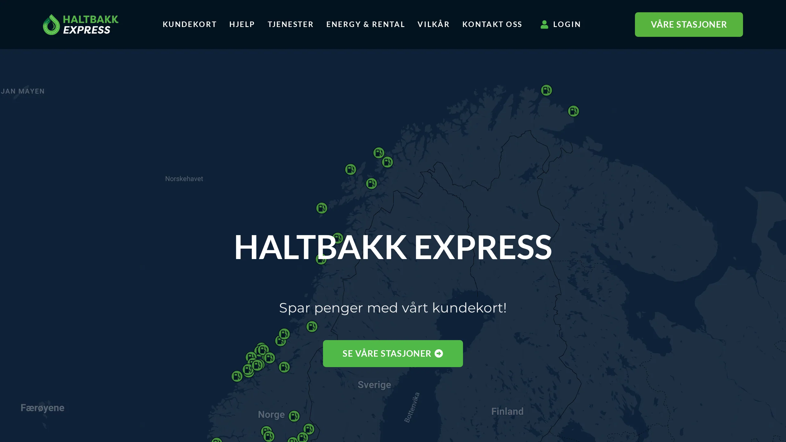 Forsiden på haltbakkexpress.no