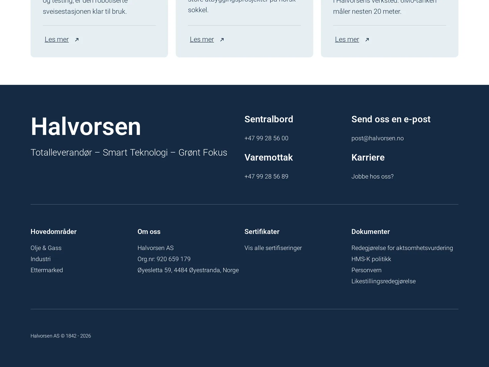 Skjermbilde av halvorsen.no