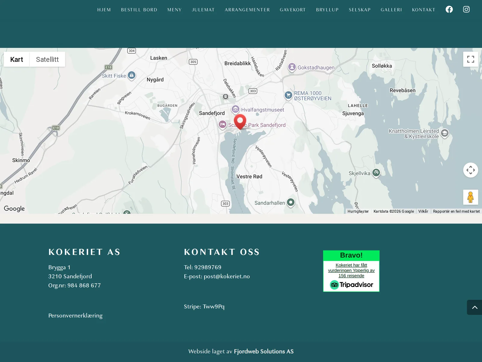 Skjermbilde av kokeriet.no