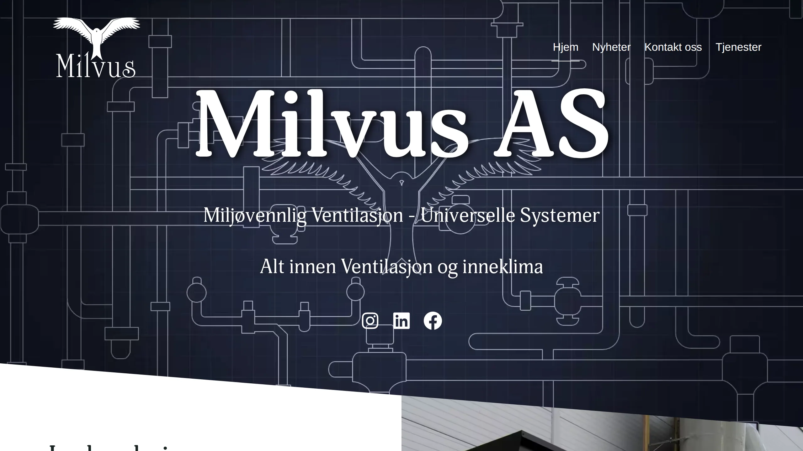 Forsiden på milvus.no