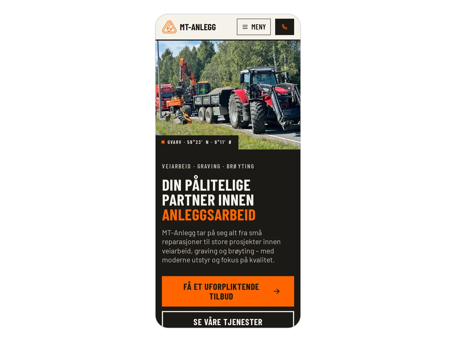 Skjermbilde av mt-anlegg.no
