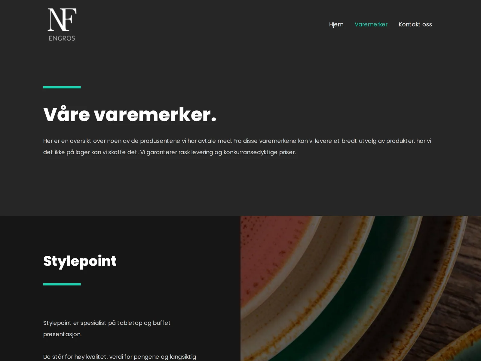 Skjermbilde av nfengros.no