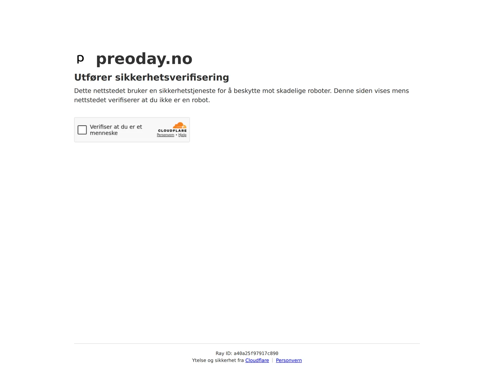 Skjermbilde av preoday.no
