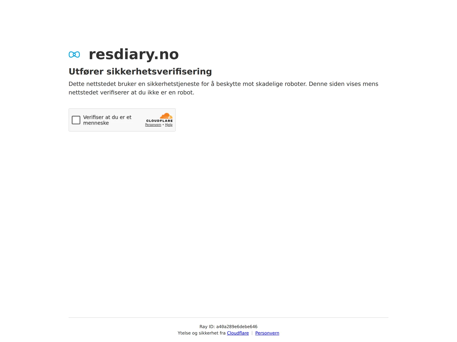 Skjermbilde av resdiary.no