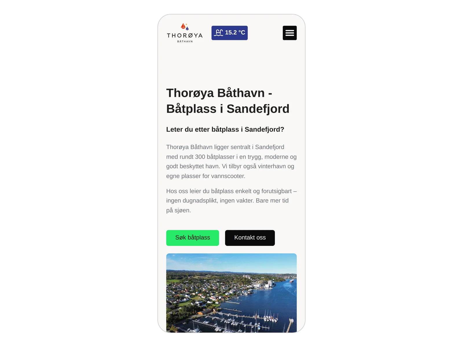 Skjermbilde av thoroya.no