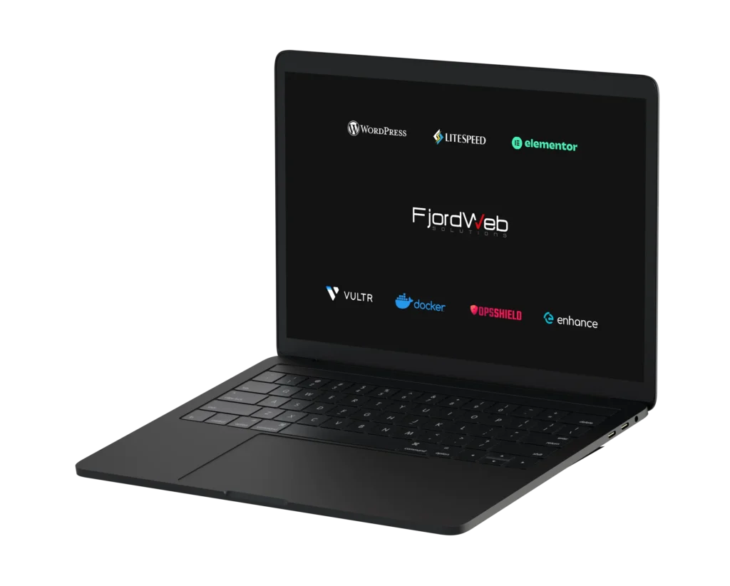 Fjordweb laptop mockup