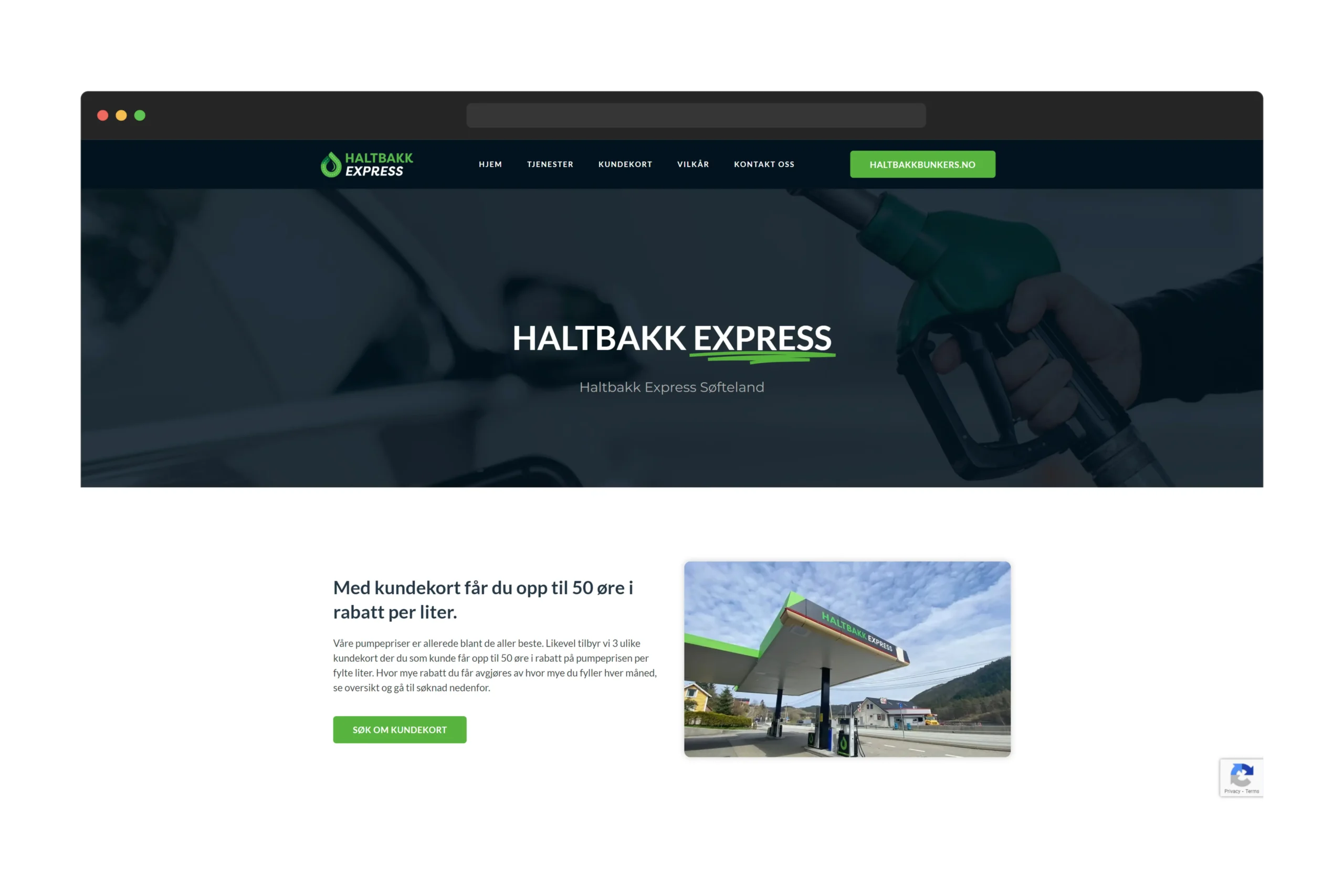 Haltbakk Express webside